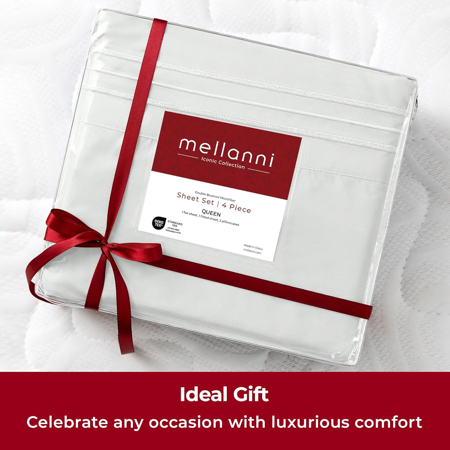 Mellanni Twin Sheets Set - 3 PC Hotel Luxury Bedding | Extra Soft, Cooling, Wrinkle-Resistant (Ivory)