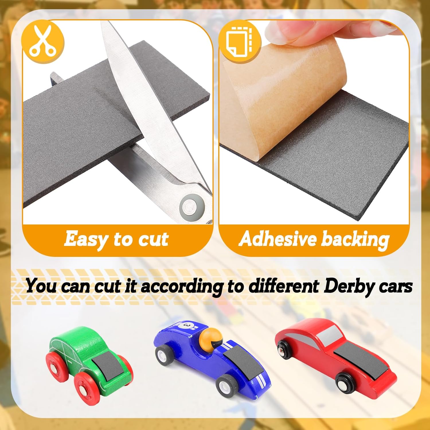 Stick On Flex Tungsten Weights - 3oz Cuttable Derby Car Weights for Enhanced Speed | 2 Pack