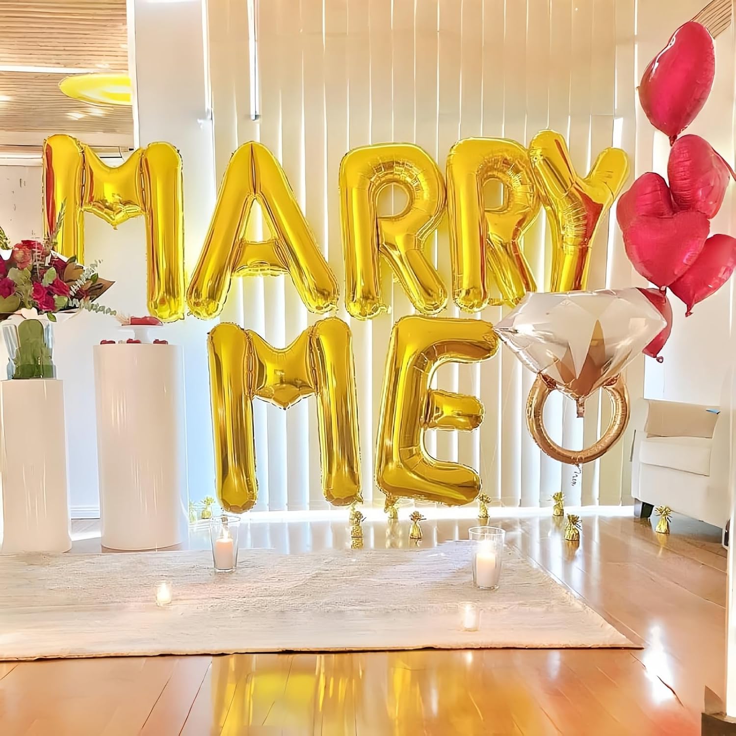 Skiennix 40-Inch Gold Helium Alphabet Balloons - Large Custom Letter Decor for Parties & Celebrations