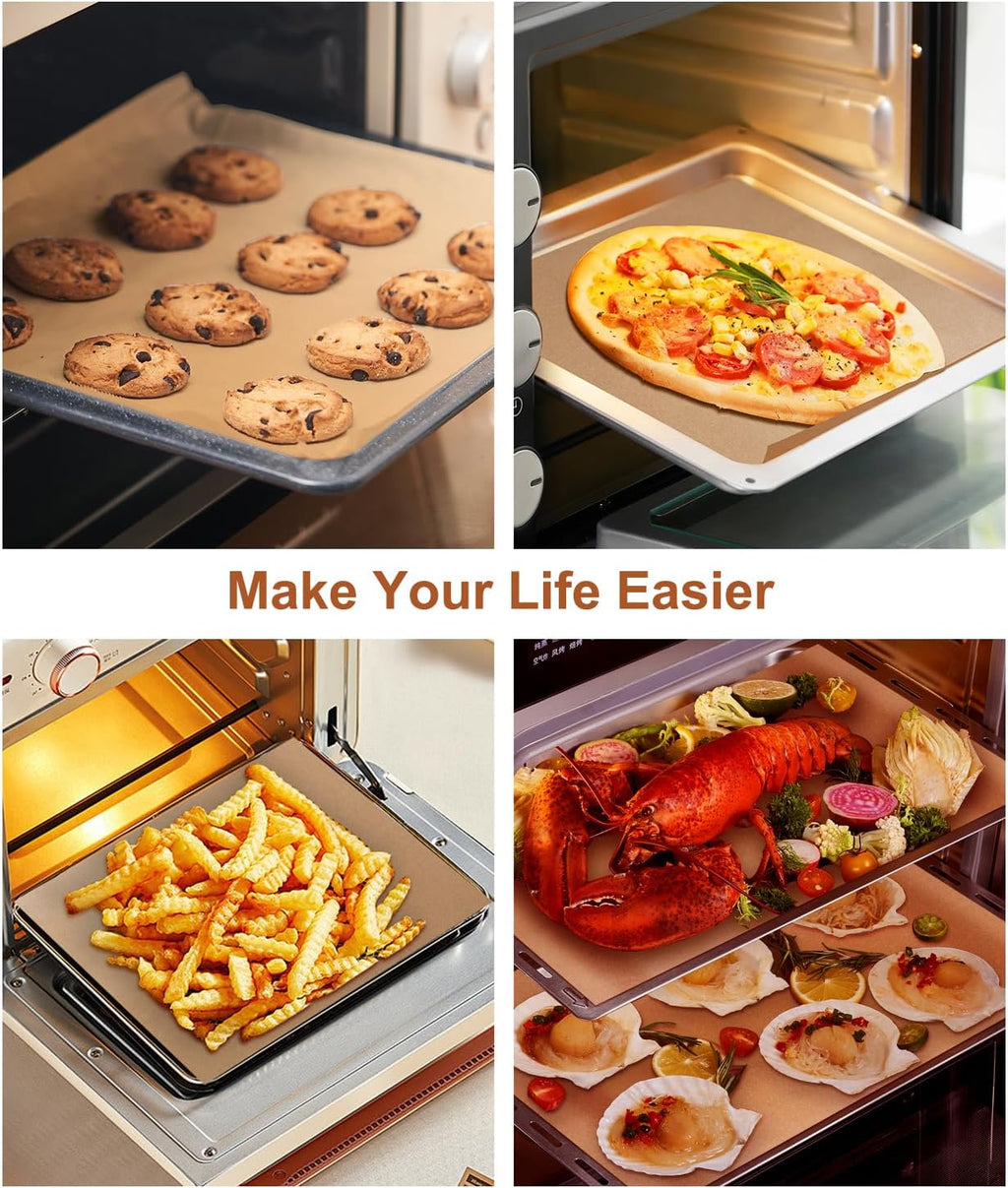 Unbleached Parchment Paper - Non-Stick Baking Sheets, 9x13IN | 70 Precut Sheets for Baking & Grilling