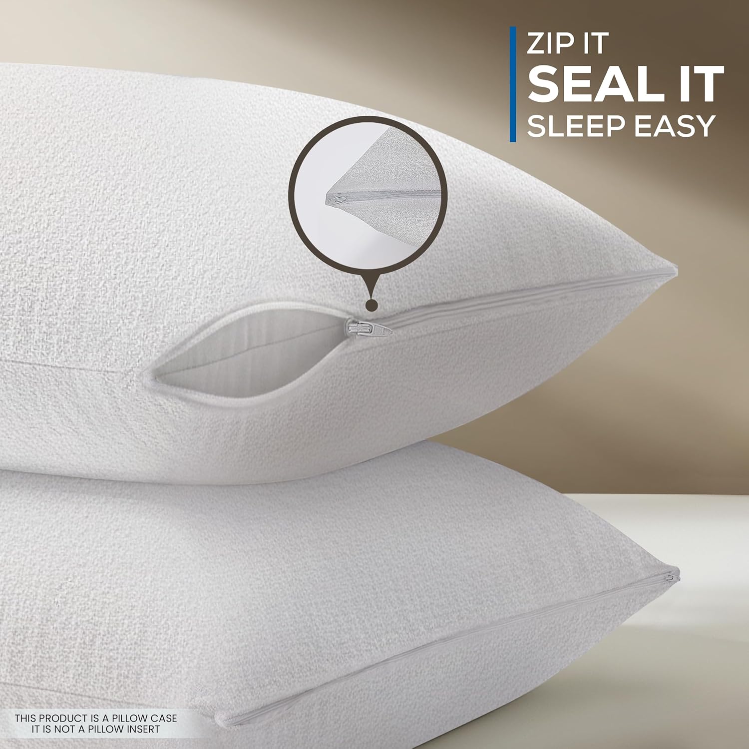 Utopia Bedding Waterproof Pillow Protectors - Set of 4 Standard Size Terry Covers | Bed Bug & Dust Mite Proof