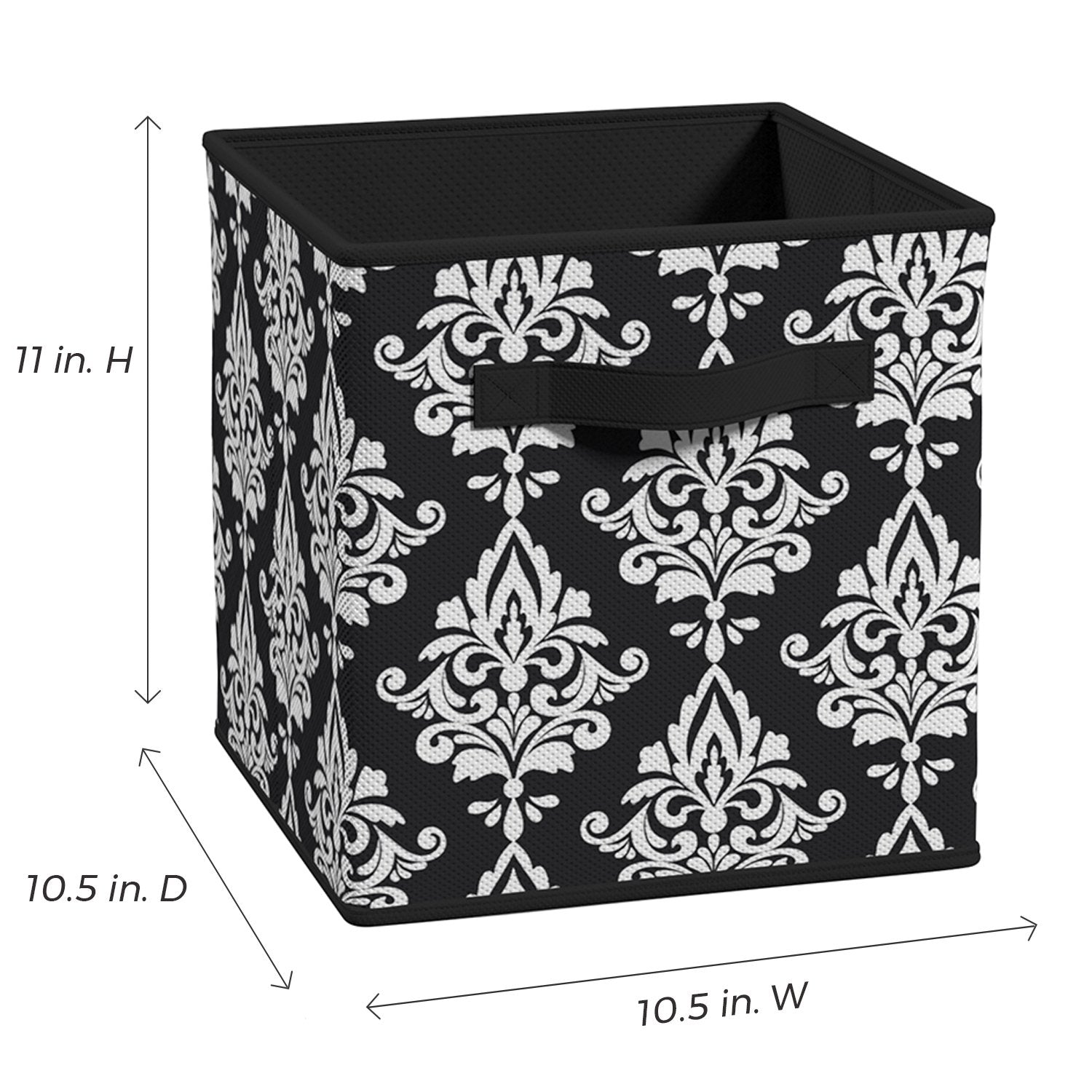 ClosetMaid 3255 Cubeicals Fabric Drawer, Black Damask