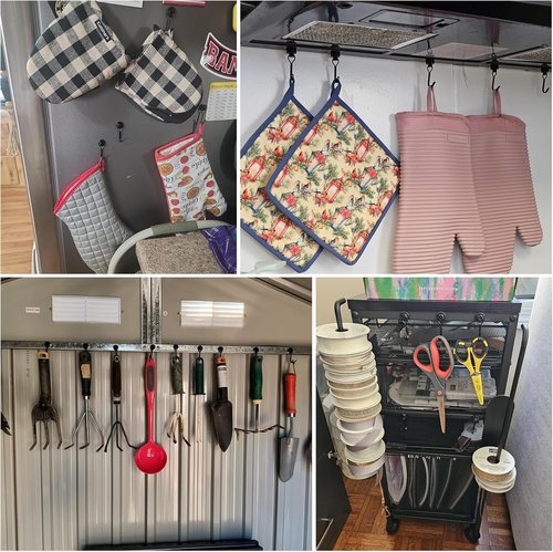 LOVIMAG Magnetic Hooks - Heavy Duty 30lbs+ Strength for Kitchen, Classroom & Home | 6 Pack