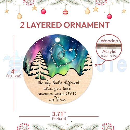 Hyturle Memorial Christmas Ornaments - Suncatcher Keepsake for Loss of Loved One | Sympathy Gift