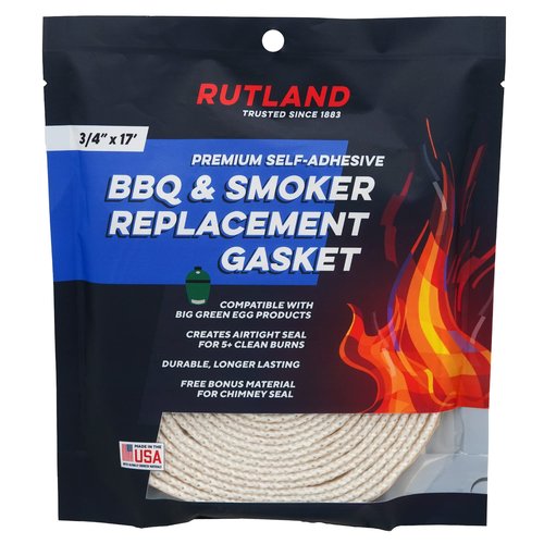 Rutland 99N17 Big Green Egg Replacement Gasket, High Temperature Clean Burn Gasket Kit, Fits XL & XXL, Fiberglass, 17 ft