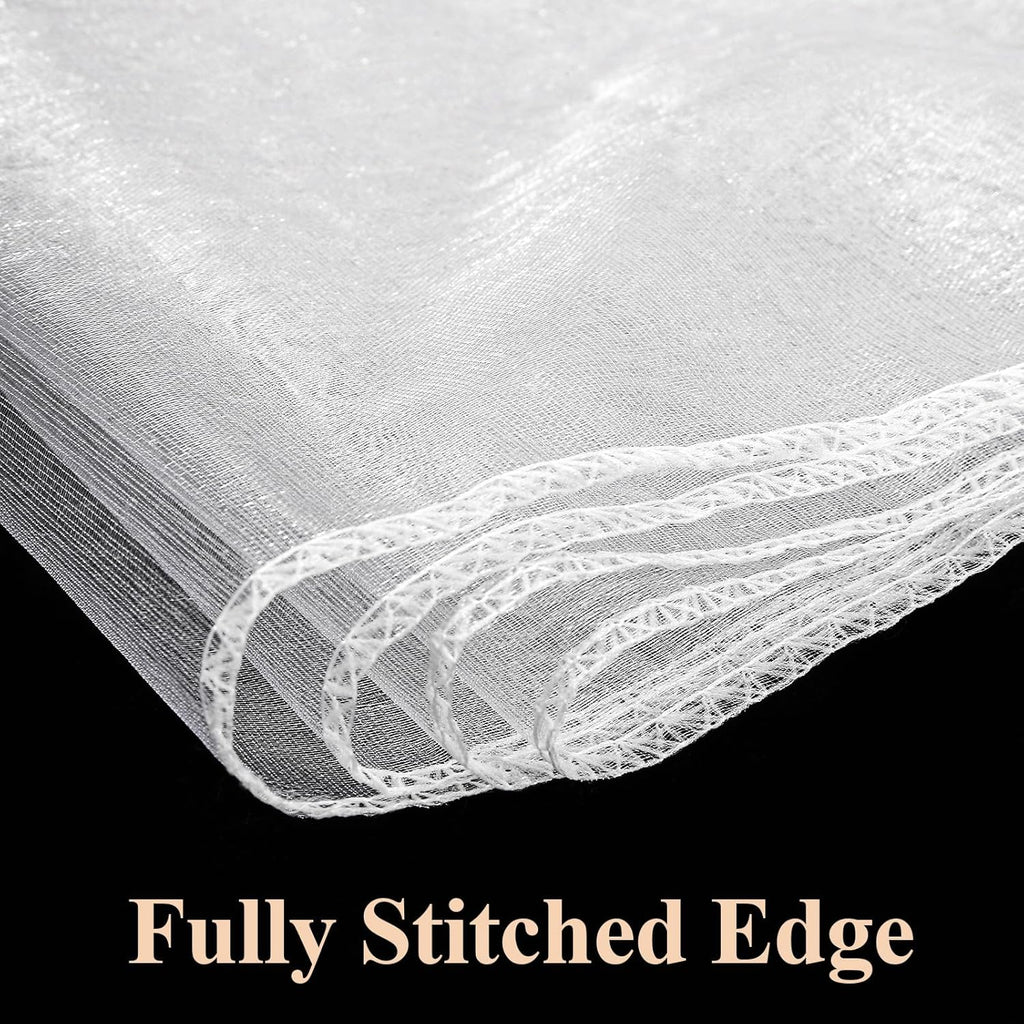Tosnail Organza Chair Sashes - 30 Pack Tulle Bow Ties for Weddings & Parties | 108 x 6.7 Inches, White