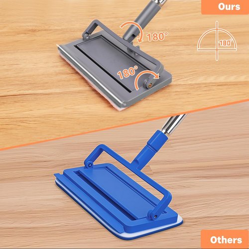 Ceiling Fan Cleaner Duster with 80" Adjustable Pole, with Reusable Microfiber Pad, for Cleaning Fan Blades, Baseboard, Window Glass, Bathroom, Floor
