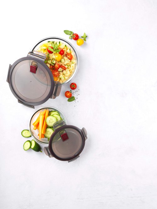 Zwilling J. A. Henckels Zwilling Gusto 39506-004 Gusto Storage Container, Round Shape, 4.9 fl oz (1,300 ml), Glass Airtight, Heat Resistant, Container, Microwave Safe, Dishwasher Safe