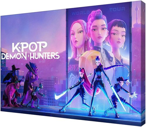 **COMOR Deman Huntors Poster - Perfect Birthday Party Decoration for Kids | Canvas Print for Teen Bedroom (12" x 16")**