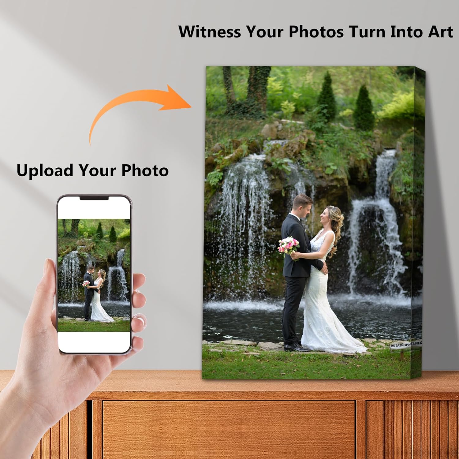 XzartDIY Custom Canvas Prints - Personalized Photo Art for Family & Pets | 8x12'' Wall Decor