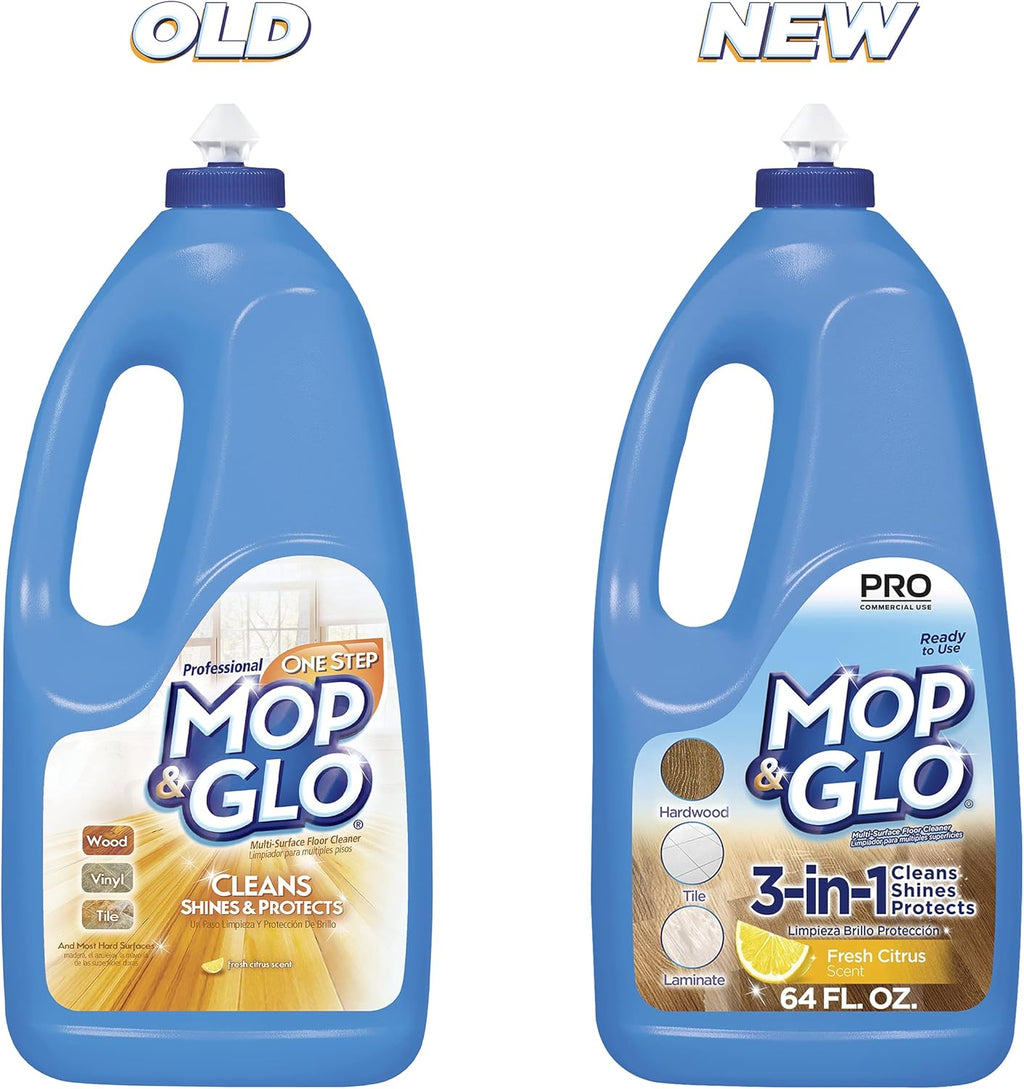 Mop & Glo Professional Floor Cleaner - Multi-Surface, Fresh Citrus Scent, 64 Oz