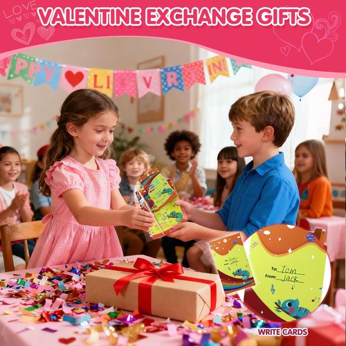 36 Pack Party Favors for Kids Rainbow Scratch Art Notebook Goodie Bags Stuffers for Kids, Valentines Day Classroom Prizes for Girls Boys, Valentine's Day Gift Valentines Day Cards for Kids School