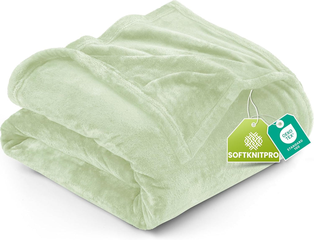Utopia Bedding Fleece Blanket - King Size Luxury Sage Green 300GSM Soft Microfiber (90x102 Inch)