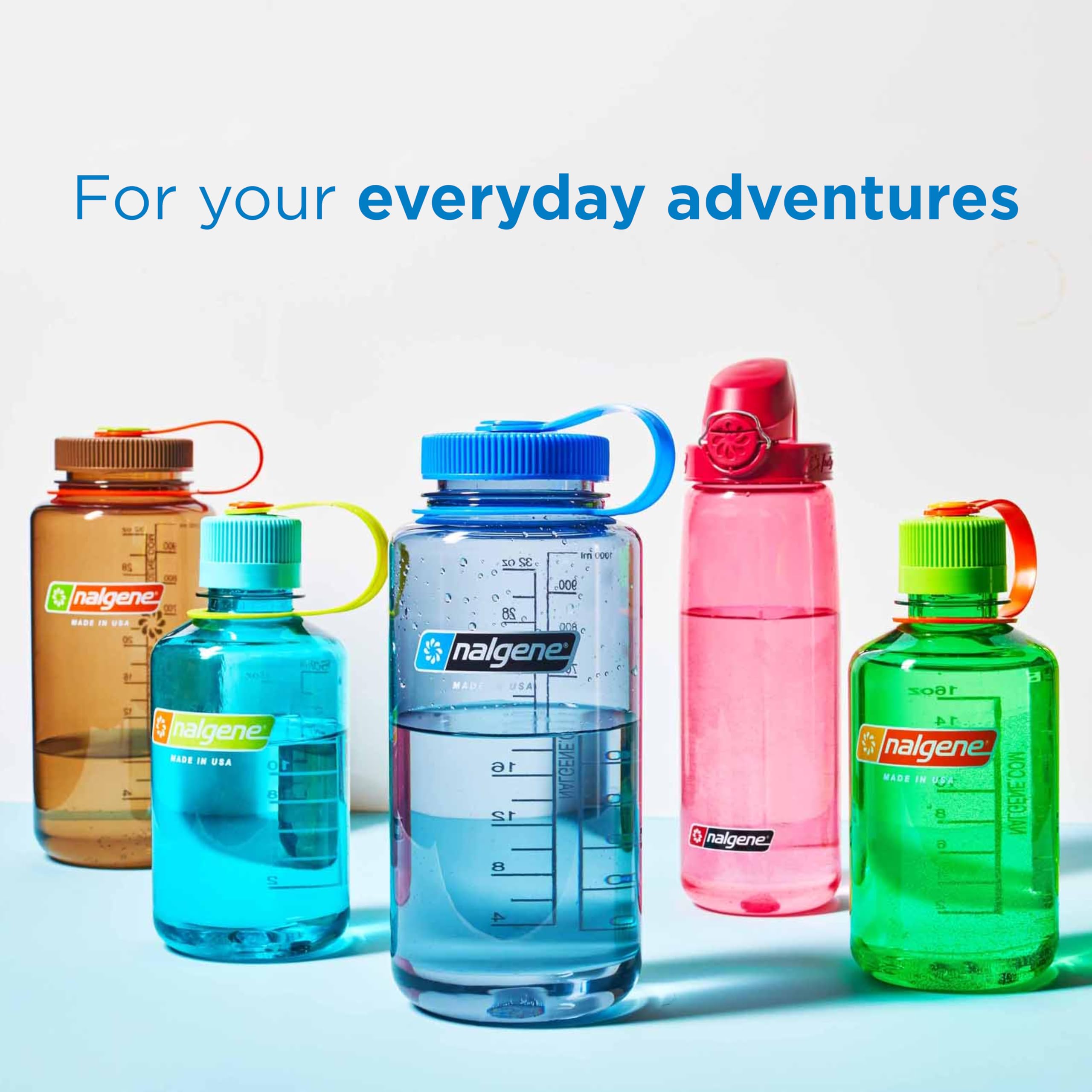 Nalgene Sustain Tritan BPA-Free Oasis Water Bottle Made with Material Derived from 50% Plastic Waste (Using ISCC Certified Mass Balance), 32 OZ, Coyote
