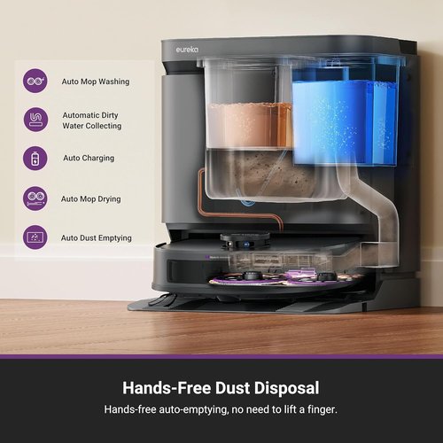 Eureka J15 Evo Ultra Robot Vacuum & Mop Combo - Self-Emptying, 22,000 Pa Suction, Hot Air Dry