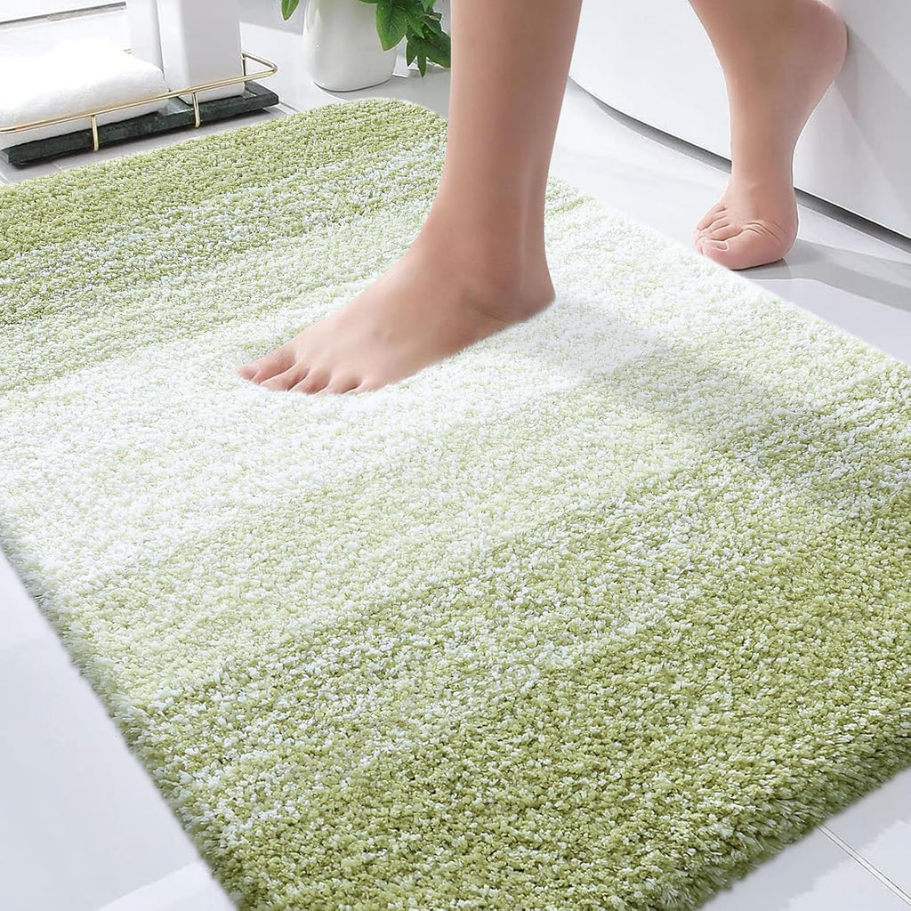 OLANLY Bathroom Rugs - Extra Soft Microfiber Mat | Quick Dry, Machine Washable, 36x24, Mustard Yellow