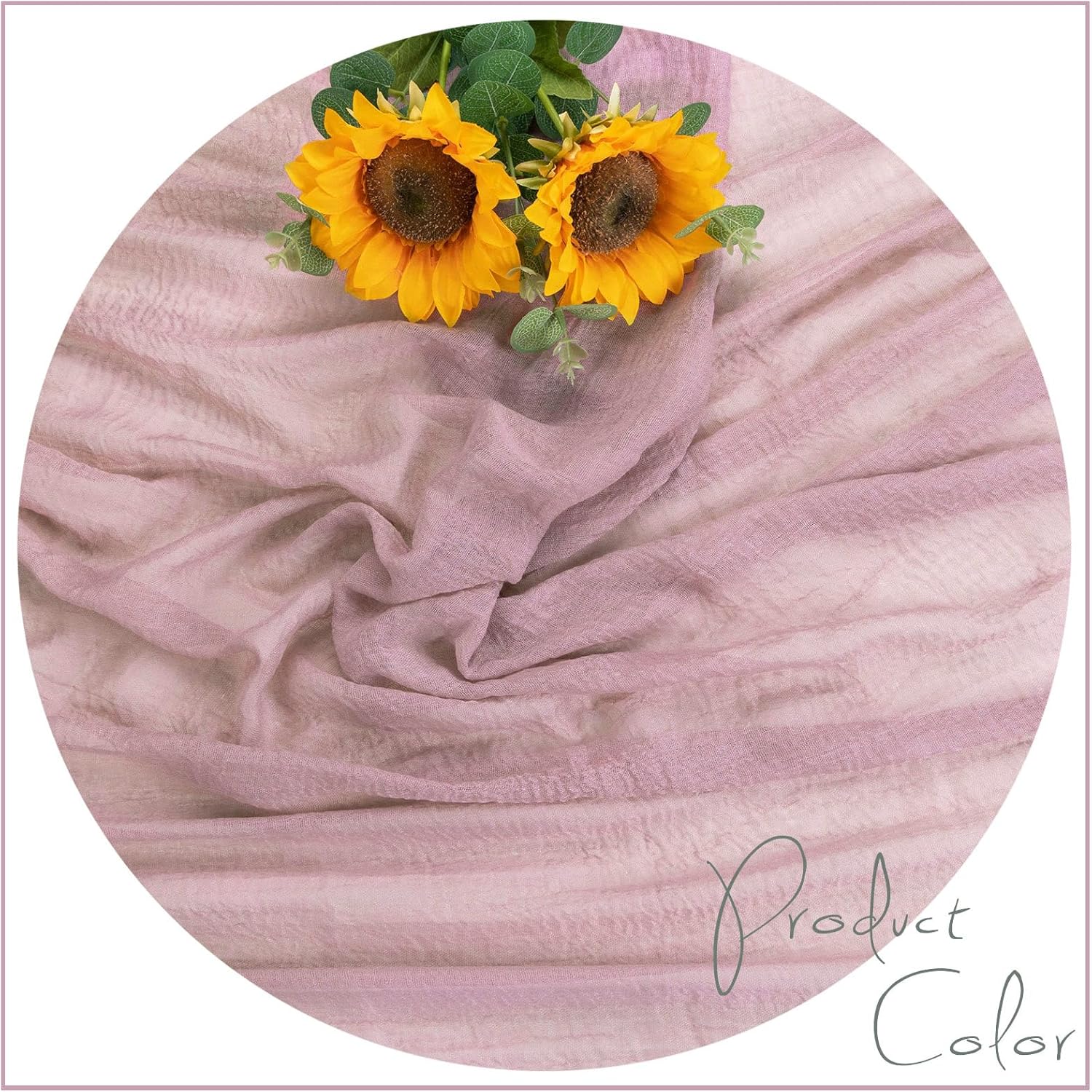 Skiennix Dusty Pink Cheesecloth Table Runner - 13ft Boho Style for Weddings & Parties | 35x157 Inches