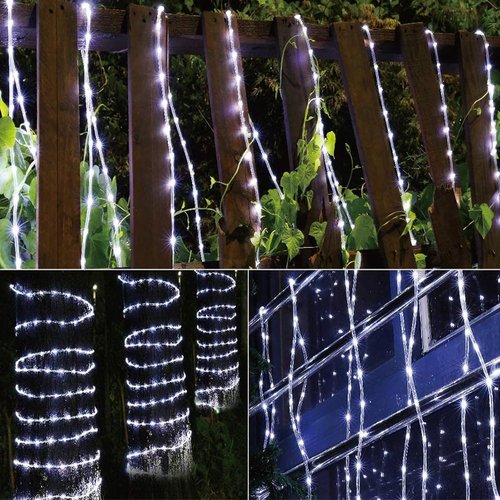 360 LED Rope Lights by [Brand Name] - 50ft Waterproof & Flexible Tube Lighting for Outdoor Decor | 8 Modes