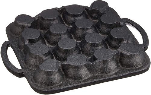 IPPINKA Japanese Cast Iron Takoyaki Grill Pan, 16 Holes, Made in Japan, Compatible with Gas Stoves and Induction Safe