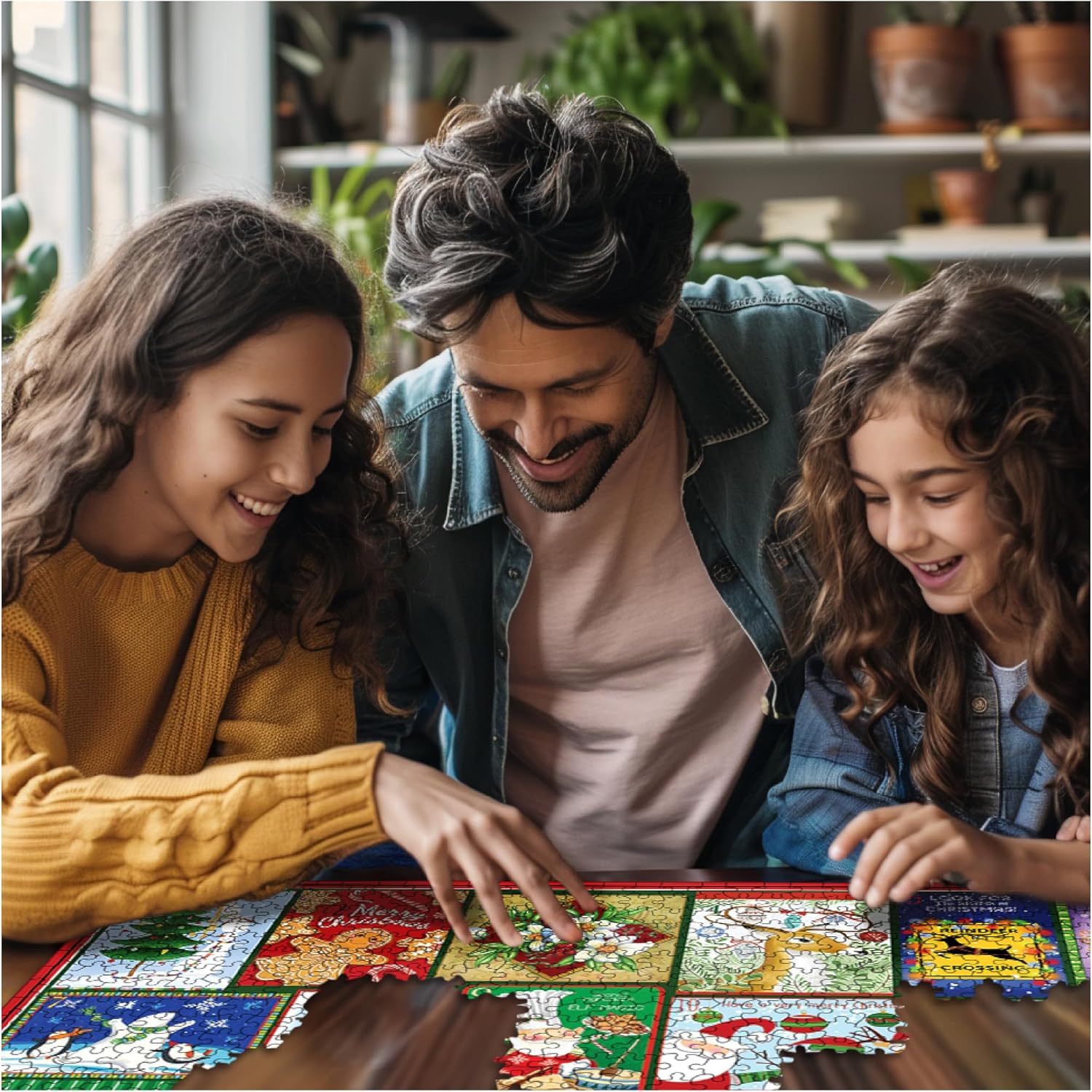 White Mountain 1000 Piece Jigsaw Puzzle - Winter Holiday Design for Adults & Teens | 24"x30" Large Pieces