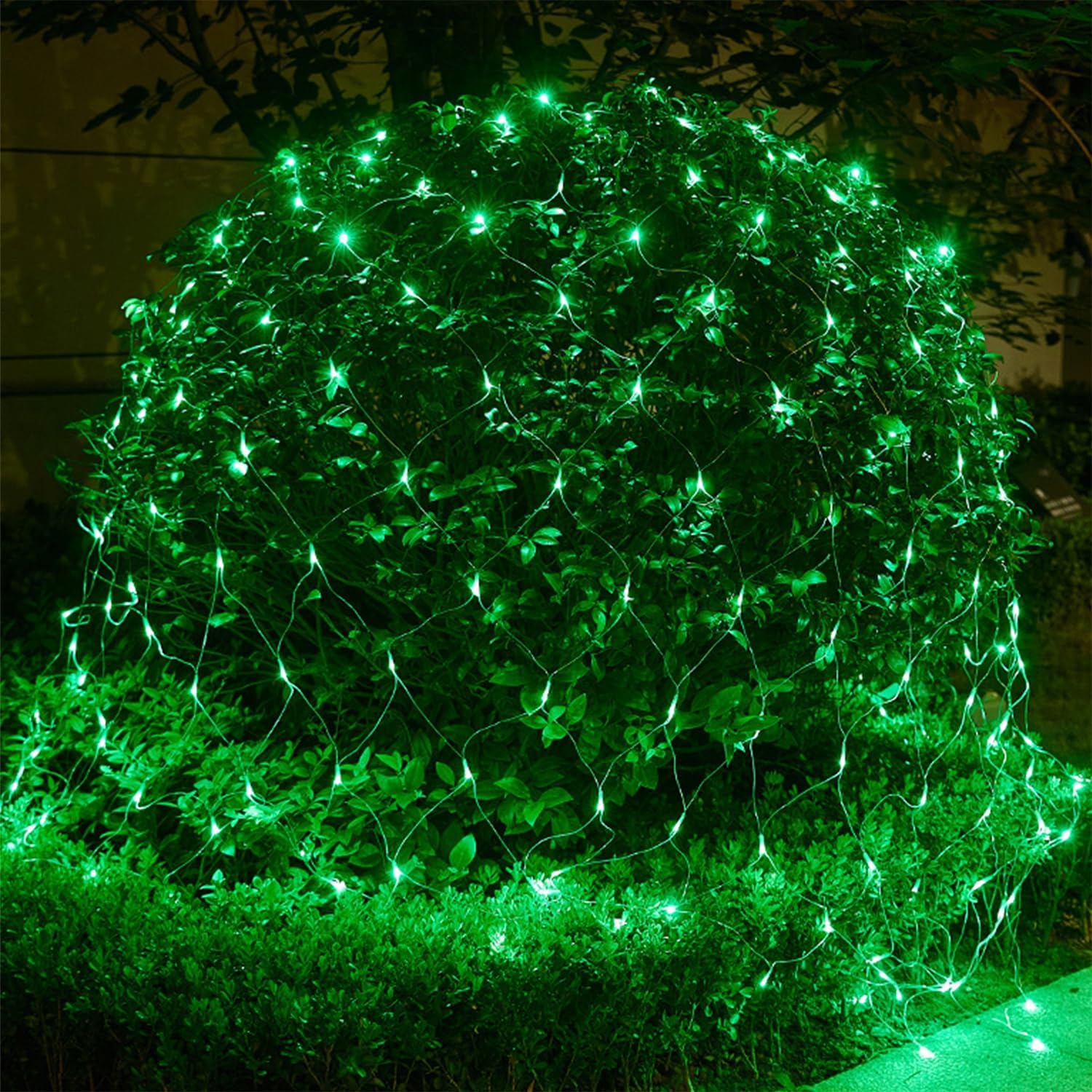 Waterglide Outdoor Christmas Net Lights - 12FT x 5FT 360 LED Mesh String Lights | Waterproof & Connectable for Garden Decor