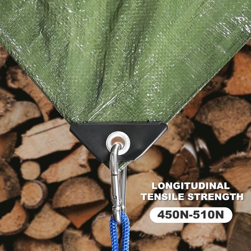 Heavy Duty Blue Tarps by Tarps | Waterproof 10x12 Feet, 8 Mil Thick, Metal Grommets for Outdoor Use