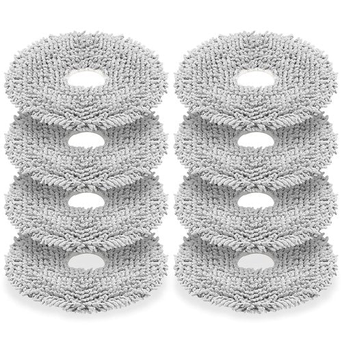 8 Pack Replacement Mop Pads Compatible with iRobot Roomba Plus 405 Combo / 505 Combo / 507 Combo Robot Vacuum Cleaner, Reusable & Washable Microfiber Mop Cloth Refill