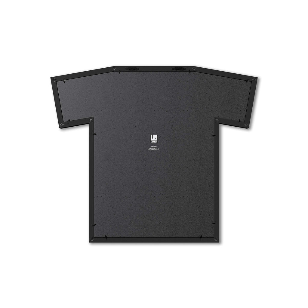 Umbra T-Frame, Unique T-Shirt Display Case to Showcase Adult Sized T-Shirts (Small to Large), Black