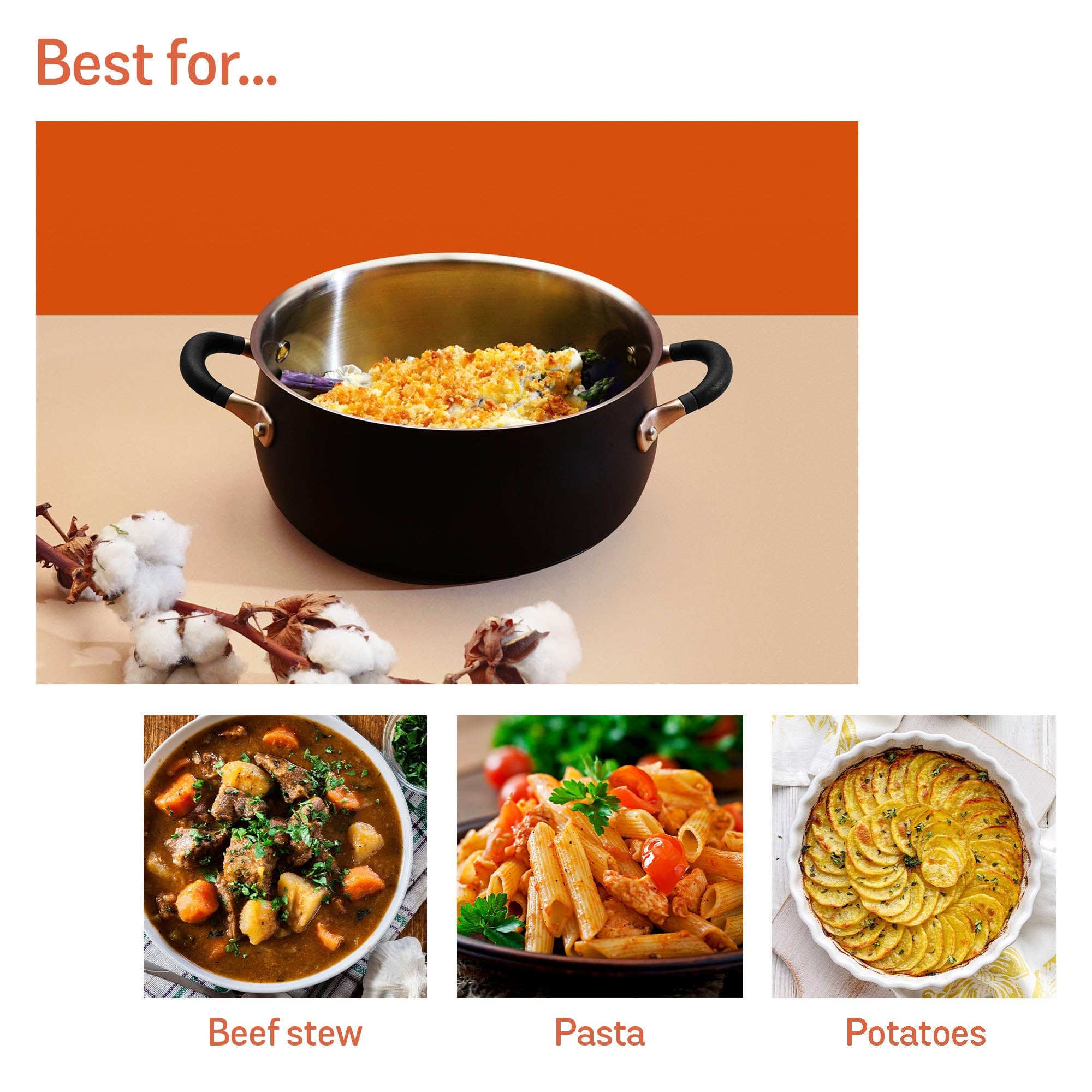 Meyer Stainless Steel Dutch Oven | 5 Quart Stockpot | Induction Pot | Casserole Pot | Dishwasher Safe | Oven Safe | Matte Black with Silicone Handles | Accent Series Cookware | 24cm / 4.7L / 5qt