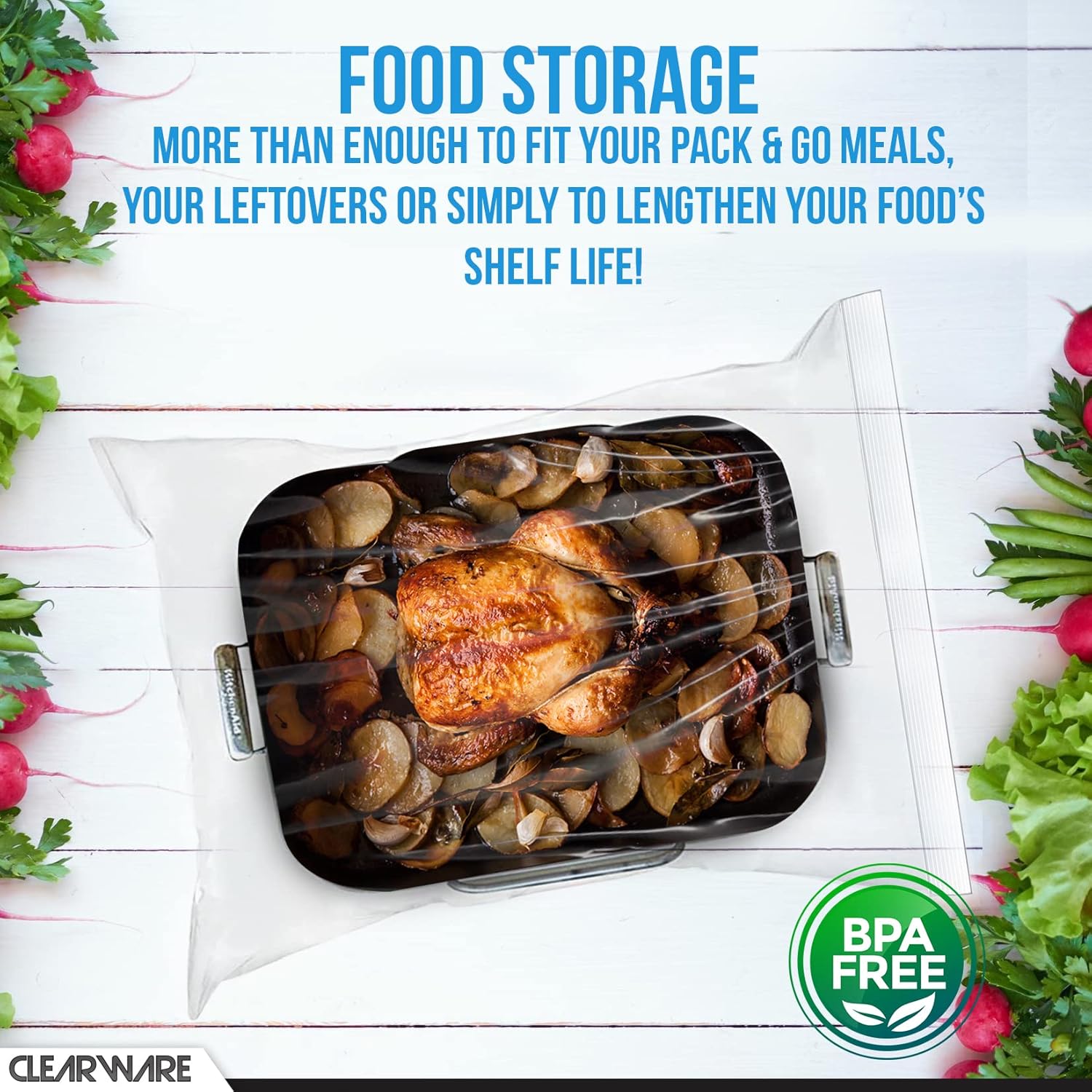 Storage Solutions | 12 Large Zipper Top Bags - 3 Gallon, 16" x 18", BPA-Free, Durable for Clothes & Travel