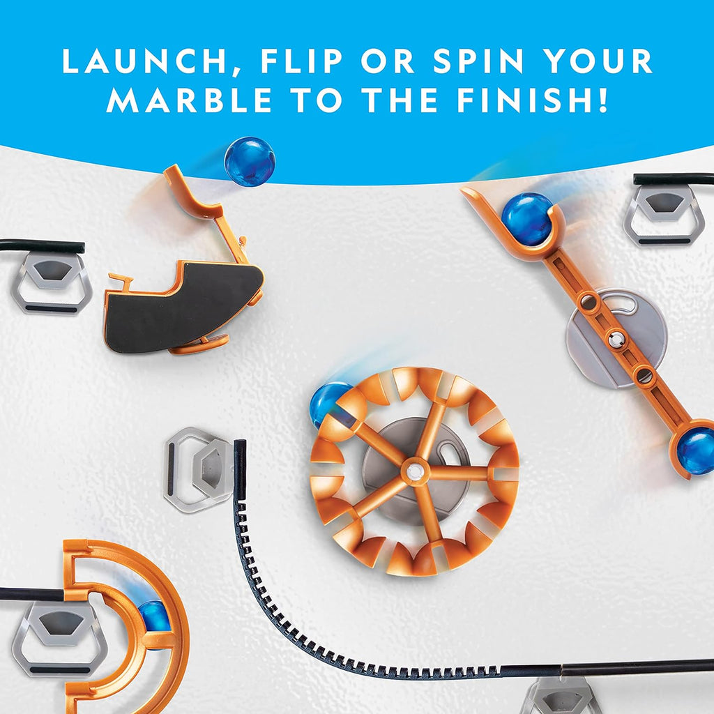 National Geographic Magnetic Marble Run - 75-Piece STEM Building Set for Kids & Adults | Create Fun Marble Mazes