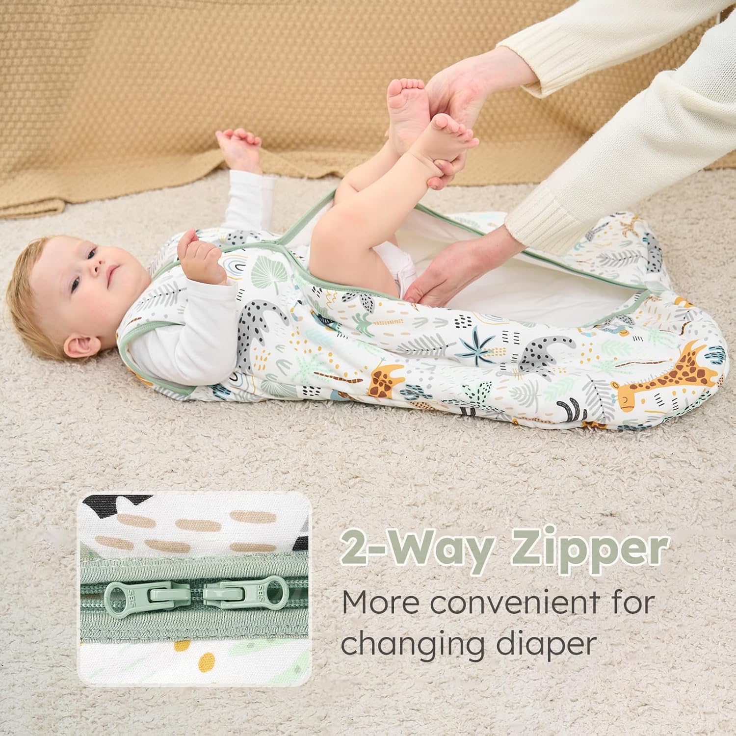 Yoofoss Baby Sleep Sack | 12-18 Months | TOG 2.5 Organic Cotton Wearable Blanket - Warm & Comfy