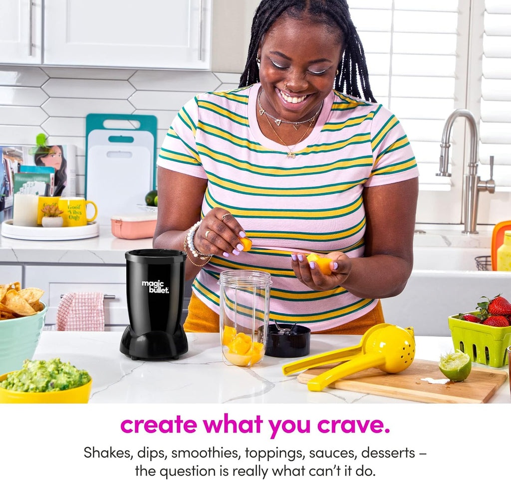 Magic Bullet Blender - 11 Piece Set in Black | Compact and Versatile Kitchen Essential
