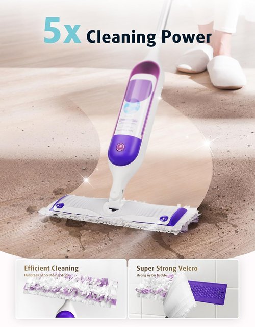 AIR U+ Disposable Power Mop Pads - 24 Pack Unscented 14-Layer Thickened Refills for Multi-Surface Cleaning