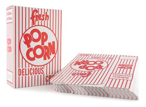 Snappy Popcorn 4-E Red and White Close Top Popcorn Boxes, 2.3 Oz, 250 Count
