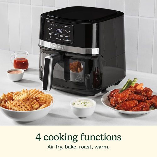 Cuisinart Air Fryer - 4.5-Quart Basket Fryer with 4 Cooking Functions | Stainless Steel & Black