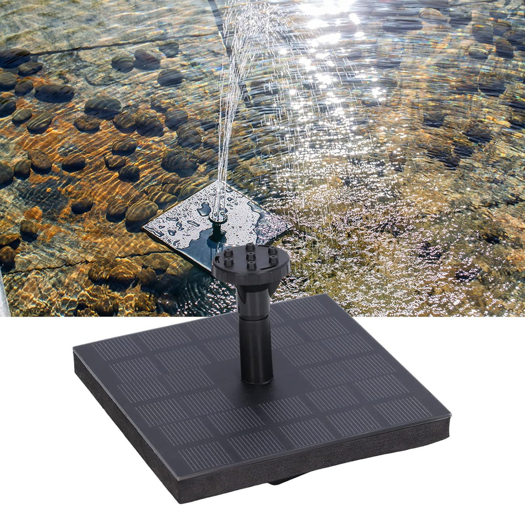 Skiennix Solar Water Fountain - Versatile Bird Bath Pump with 6 Nozzles | Monocrystalline Silicon Design for Garden, Pond, Pool
