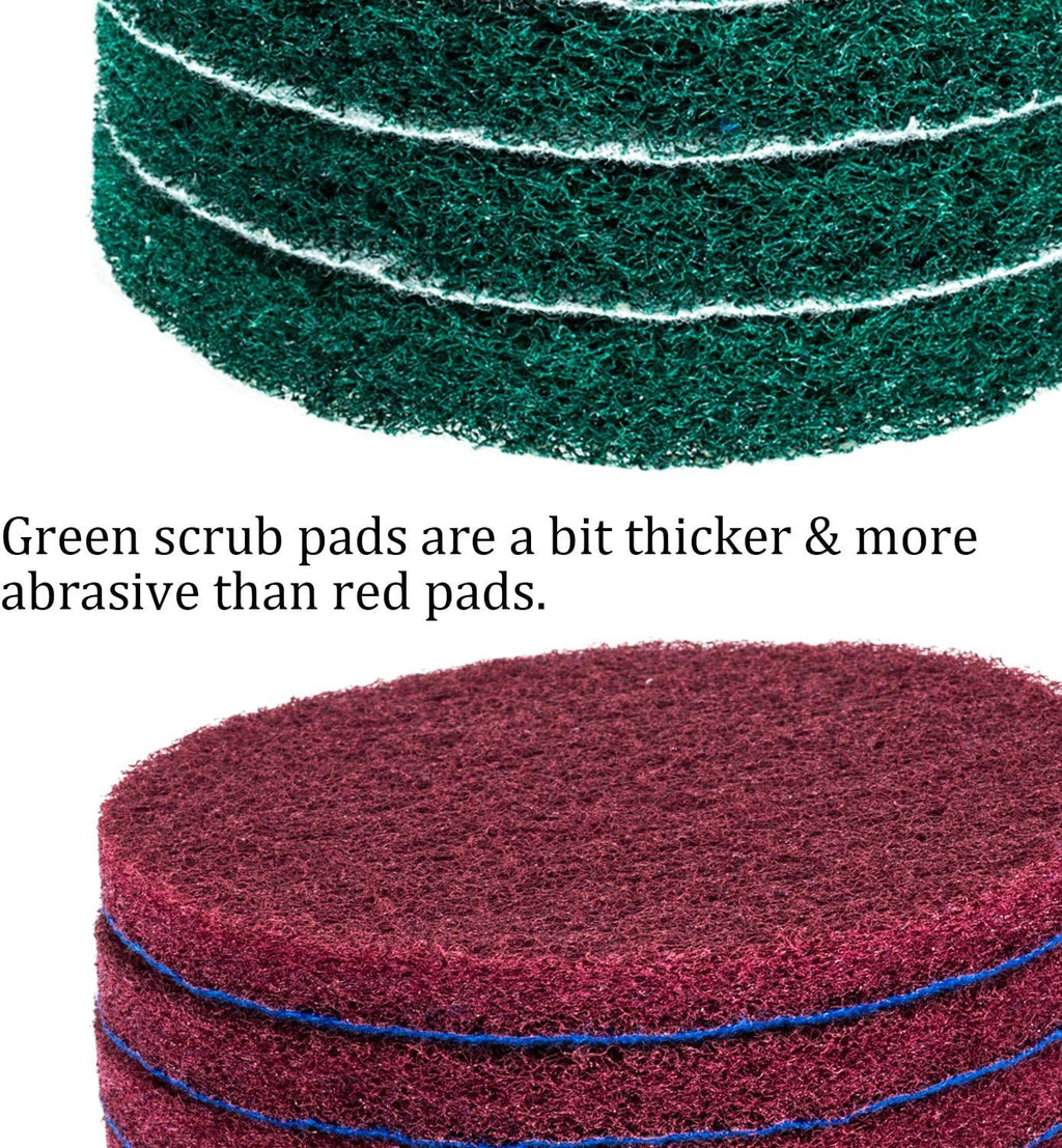 Kichwit 6-Pack Replacement Scrub Pads, Super Abrasive, Green (5 Inch)