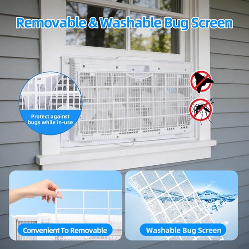 BEYOND BREEZE Twin Window Fan with Reversible Airflow, 9-Inch Window Fan with Remote Control and 3 Speeds, Expandable Window Exchaust Fans for Home Bedroom