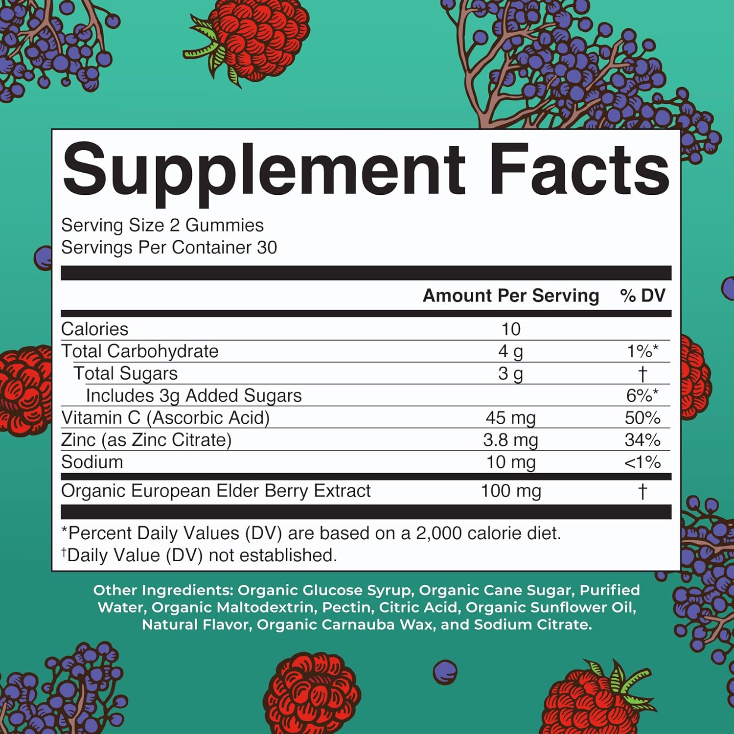 MaryRuth Organics Kids Immune Support Gummies - USDA Organic Vitamin C, Zinc & Elderberry | Vegan, Non-GMO, Gluten Free | 60 Count