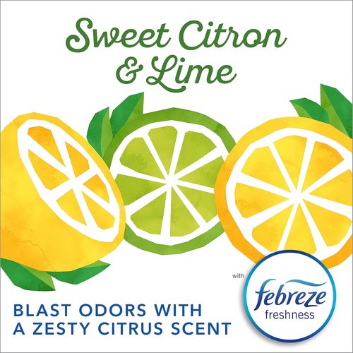 Glad Small Trash Bags - 4 Gallon Odor Resistant with Febreze Sweet Citron & Lime | 80 Count