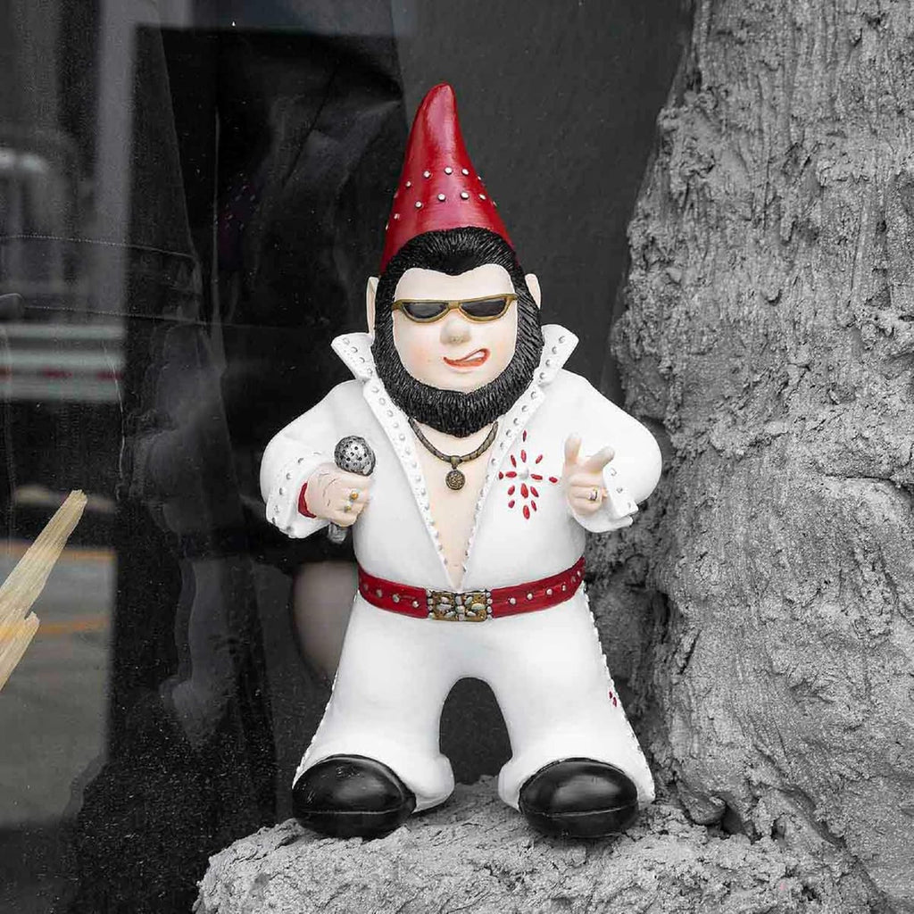 Singer Gnome Garden Statue - Large Outdoor Resin Dwarf Figurine for Patio & Yard Decor | Unique Gift
