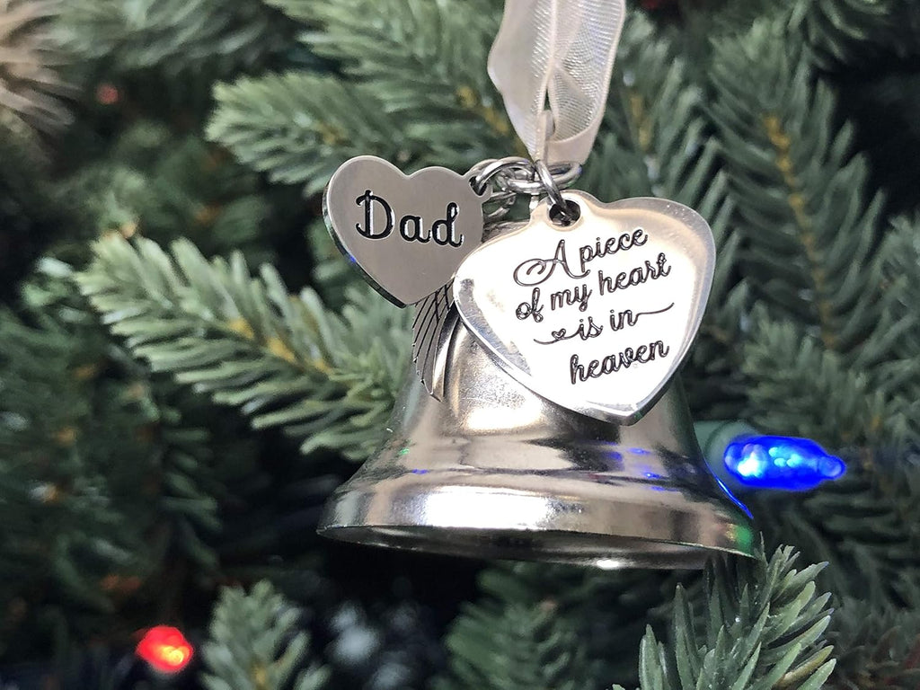 Memorial Christmas Ornament for DAD & MOM - Heartfelt Remembrance Bell | Sympathy Gift for Grieving Families