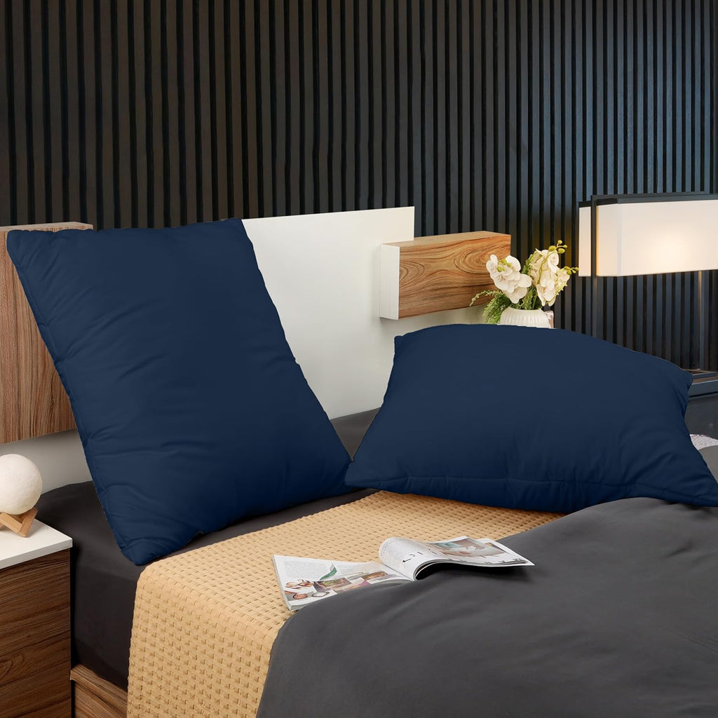 Utopia Bedding 26x26 Pillow Inserts - Set of 2 Navy Decorative Throw Pillows for Sofa & Couch - Soft & Supportive Cushions