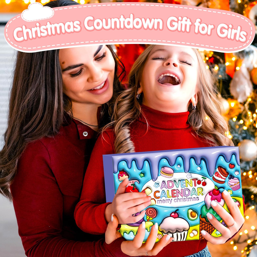 Slime Advent Calendar 2026 for Grils, Christmas Countdown Calendar for Kids, 24 Days of Xmas Count Down Calendar for Girls and Boys