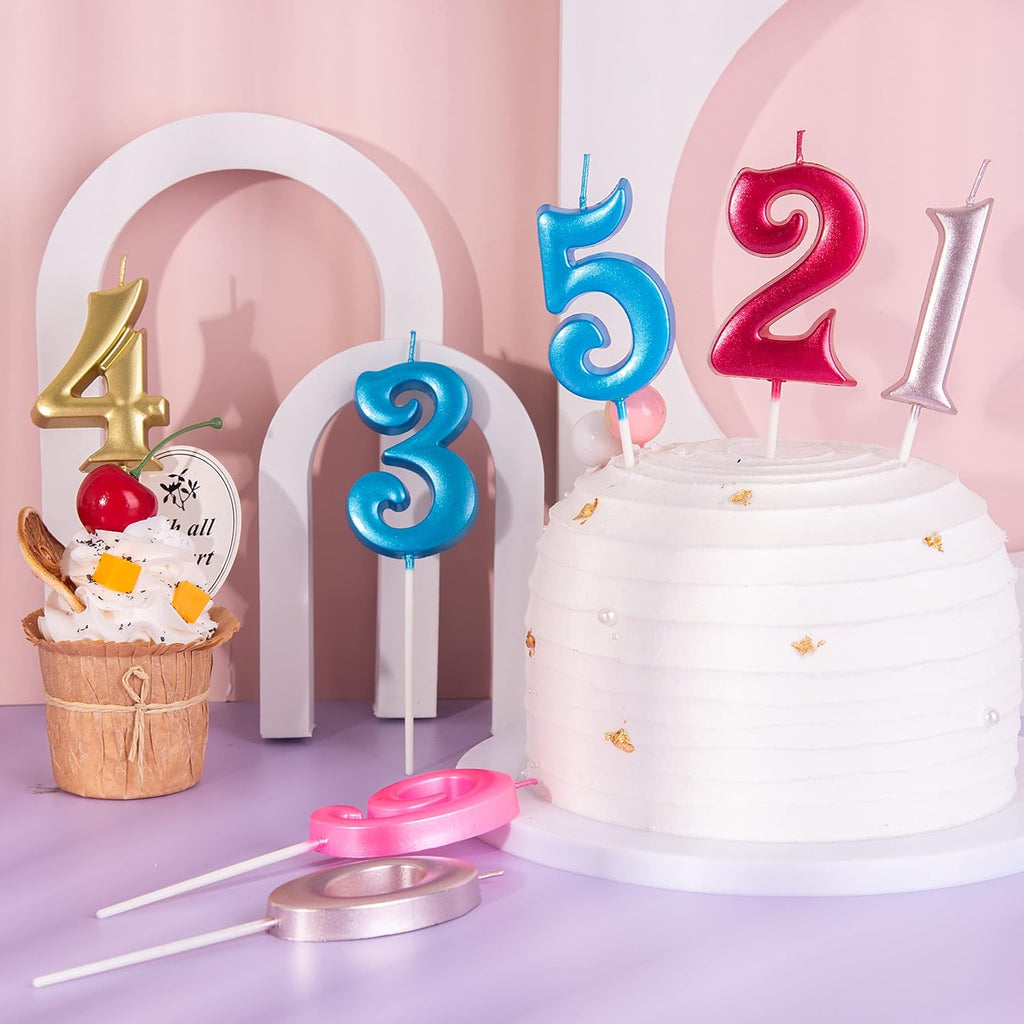 PHD CAKE Elegant Gold Number 1 Birthday Candles - 2.76 Inch for Celebrations | Party Decor