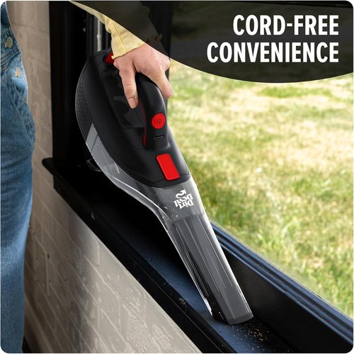 Dirt Devil 12V Cordless Handheld Vacuum - Powerful Suction & Multi-Surface Tool Kit | Lightweight Black