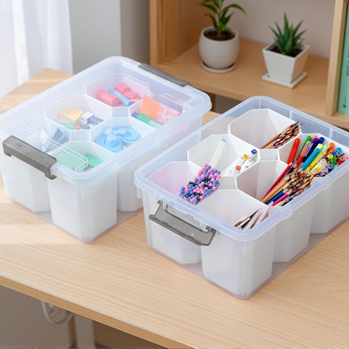 Citylife 17 QT Clear Plastic Storage Bins - Stackable Multipurpose Organizers with Lids | 4 Pack