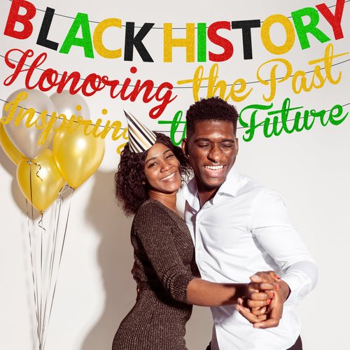 CUUSNNY Black History Month Banner,Honoring The Past Inspiring The Future Banner African American Black Cultural History Party Decorations