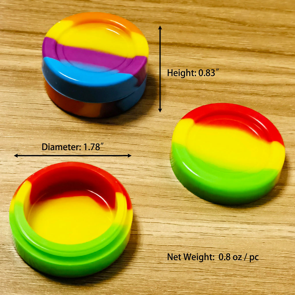 Vegcorn 11ml Silicone Wax Concentrate Containers Non-stick Jars with Round Shape (5)